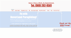 Desktop Screenshot of neverlandparagliding.com